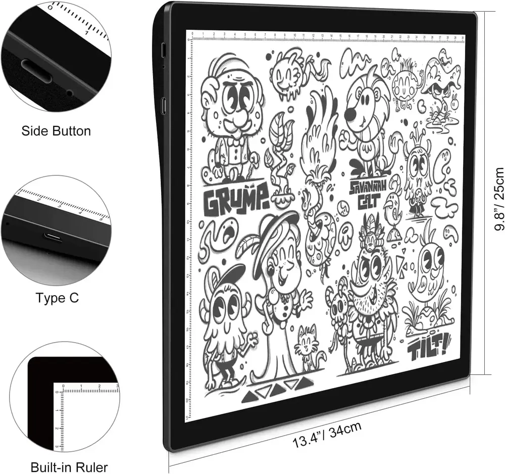 A4 Magnetisches Lichtpad 5 Helligkeitsstufen kabellos Diamantmalerei