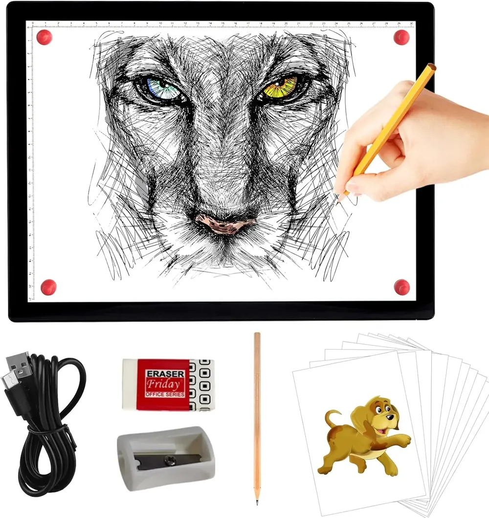 A4 Magnetisches Lichtpad 5 Helligkeitsstufen kabellos Diamantmalerei