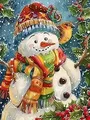 AB Diamantmalerei Weihnachtsdeko 20 x 25 bis 50 x 70 cm – Farbe Burgunderrot (04)