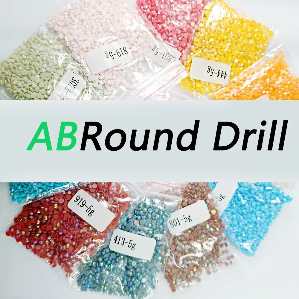 AB Runder Bohrer Diamantmalerei Strasssteine 50g