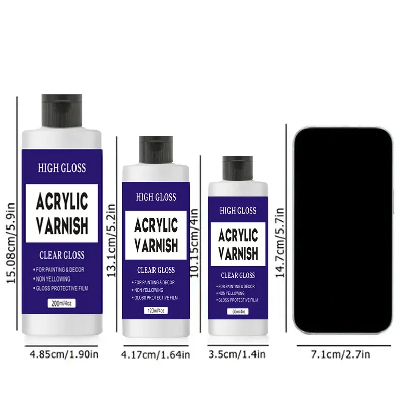 Acryl Lack Diamantmalerei 60 bis 200 ml mit Pinsel