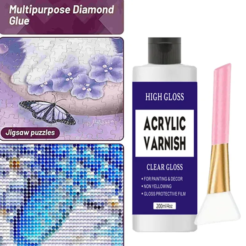 Acryl Lack Diamantmalerei 60 bis 200 ml mit Pinsel