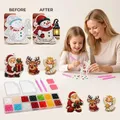 Adventskalender 24 Anhänger Weihnachten Baumschmuck Tier/Santa – 4