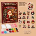 Adventskalender 24 Anhänger Weihnachten Baumschmuck Tier/Santa – 5