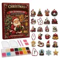 Adventskalender 24 Anhänger Weihnachten Baumschmuck Tier/Santa – 6