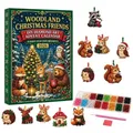 Adventskalender 24 Anhänger Weihnachten Baumschmuck Tier/Santa – Farbe Animal