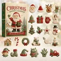 Adventskalender 24 Figuren Weihnachtsbaum Anhänger Acryl – 4