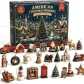 Adventskalender 24 Figuren Weihnachtsbaum Anhänger Acryl – Farbe A10