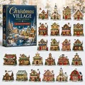 Adventskalender 24 Figuren Weihnachtsbaum Anhänger Acryl – Farbe Dunkelgrau (A9)