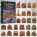 Adventskalender 24 Figuren Weihnachtsbaum Anhänger Acryl – Farbe dunkles Khaki (A8)