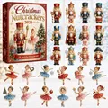 Adventskalender 24 Figuren Weihnachtsbaum Anhänger Acryl – Farbe hellgelb (A7)