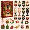 Adventskalender 24 Figuren Weihnachtsbaum Anhänger Acryl – Farbe hellgrün (A6)
