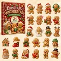 Adventskalender 24 Figuren Weihnachtsbaum Anhänger Acryl – Farbe MINZGRÜN (A4)