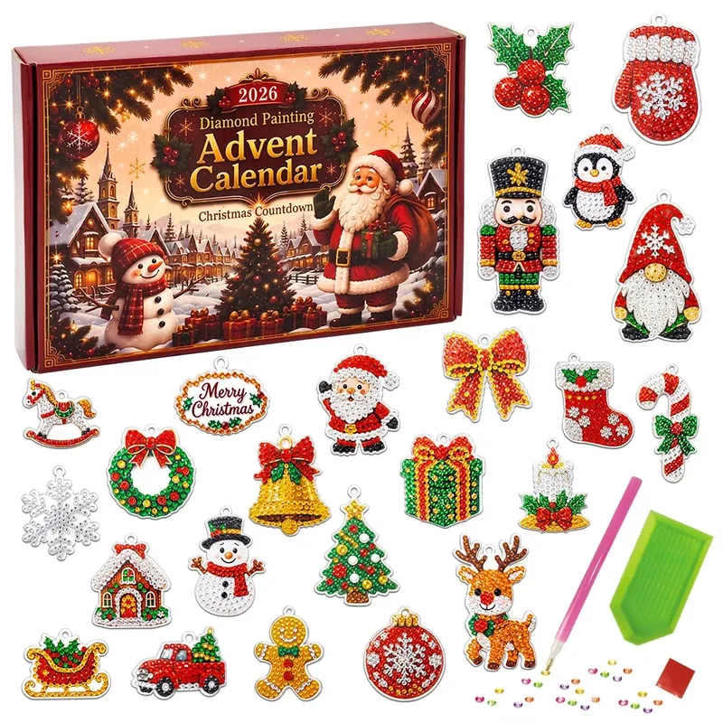 Adventskalender Diamantkunst 24 Tage Weihnachtsanhänger