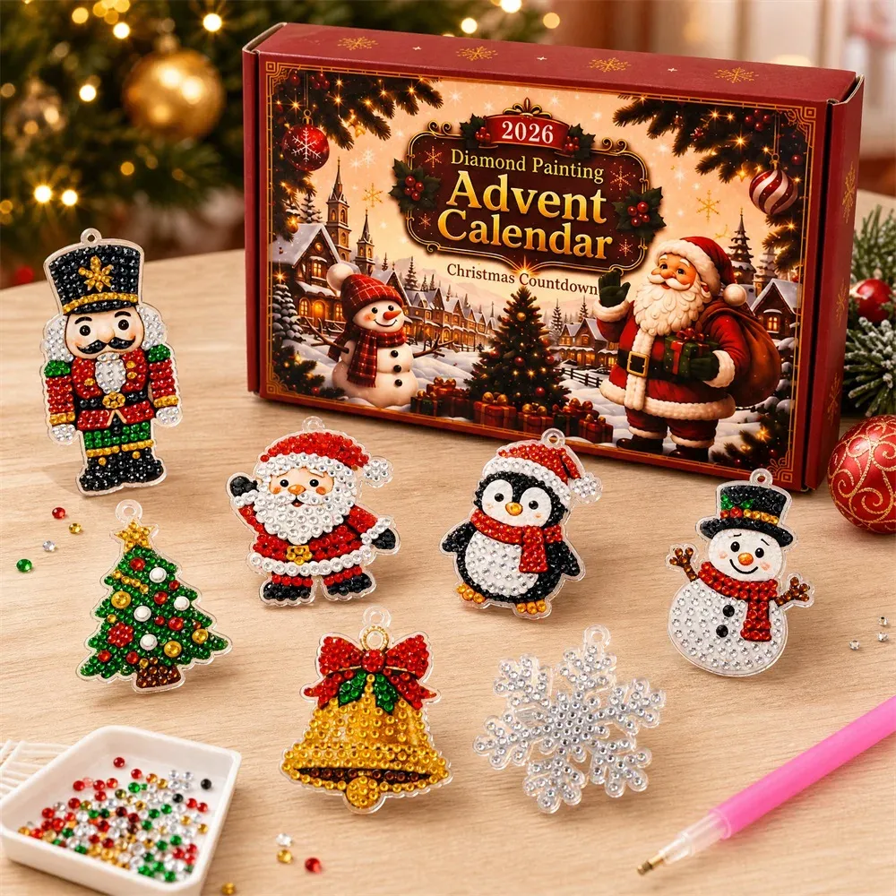 Adventskalender Diamantkunst 24 Tage Weihnachtsanhänger