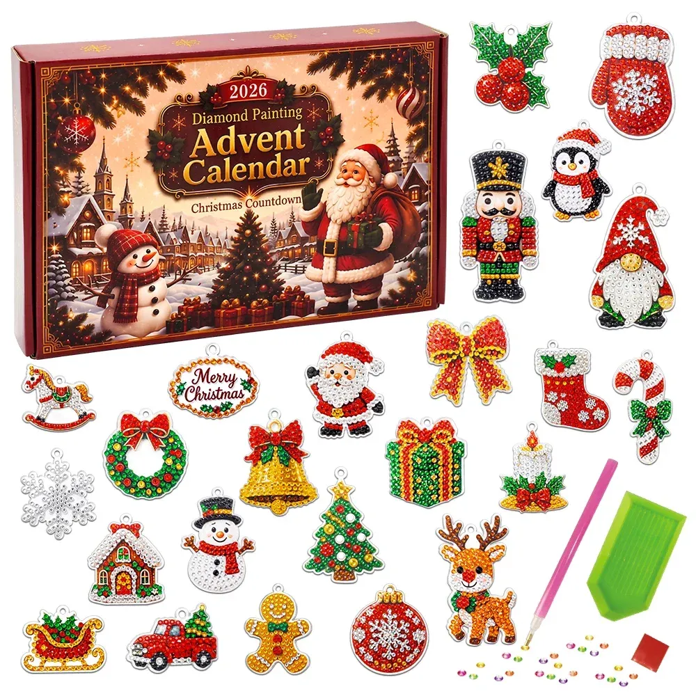 Adventskalender Diamantkunst 24 Tage Weihnachtsanhänger