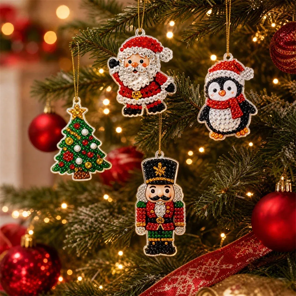 Adventskalender Diamantkunst 24 Tage Weihnachtsanhänger