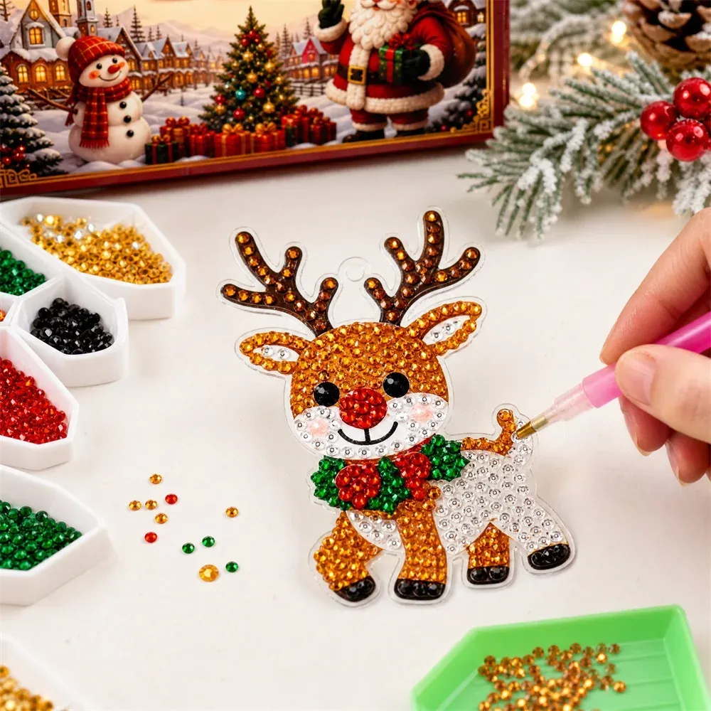 Adventskalender Diamantkunst 24 Tage Weihnachtsanhänger