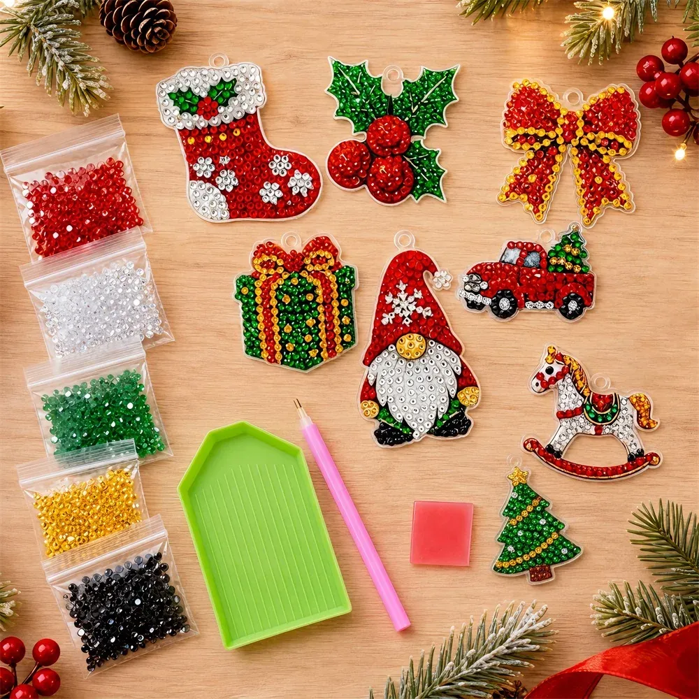 Adventskalender Diamantkunst 24 Tage Weihnachtsanhänger