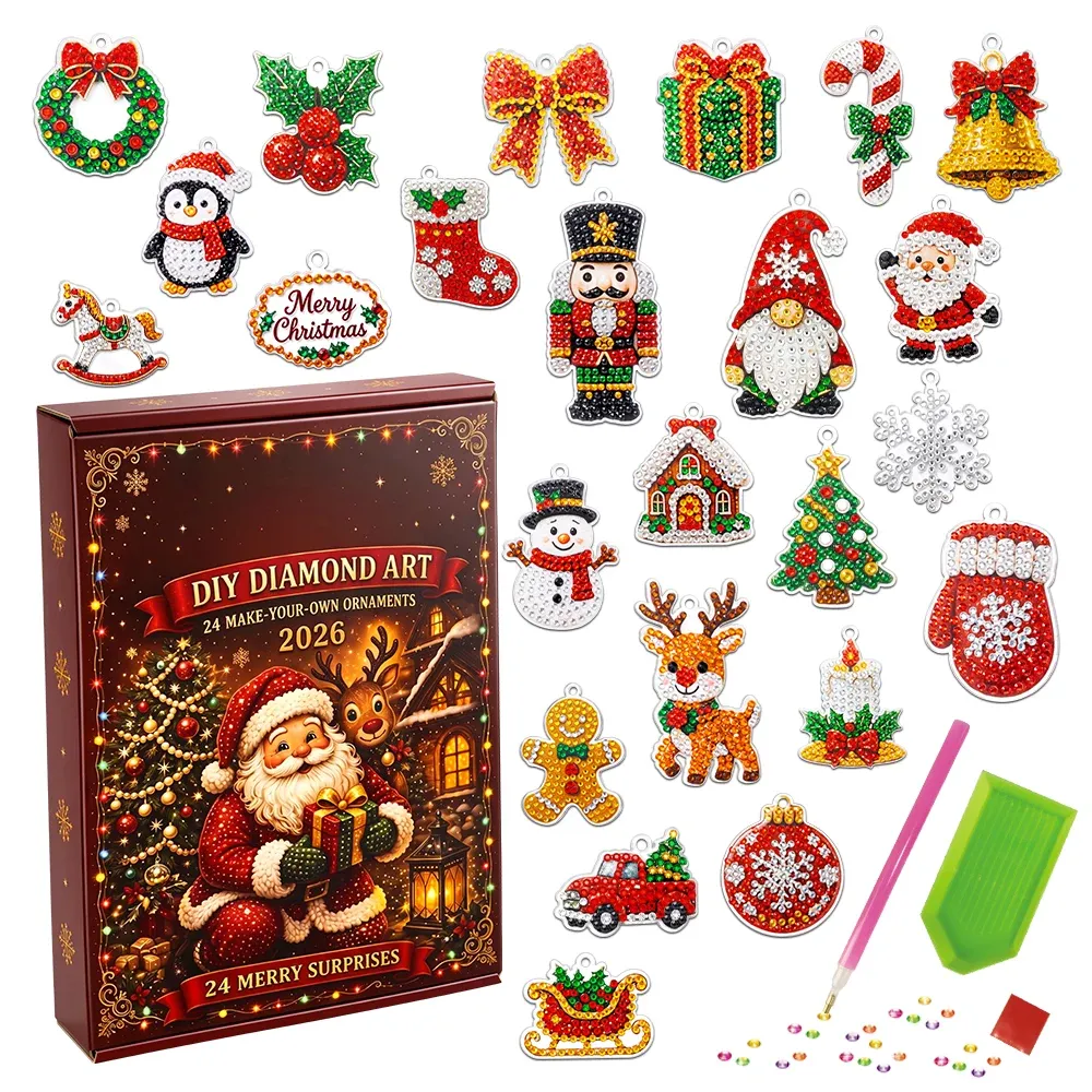 Adventskalender Diamantkunst 24 Tage Weihnachtsanhänger