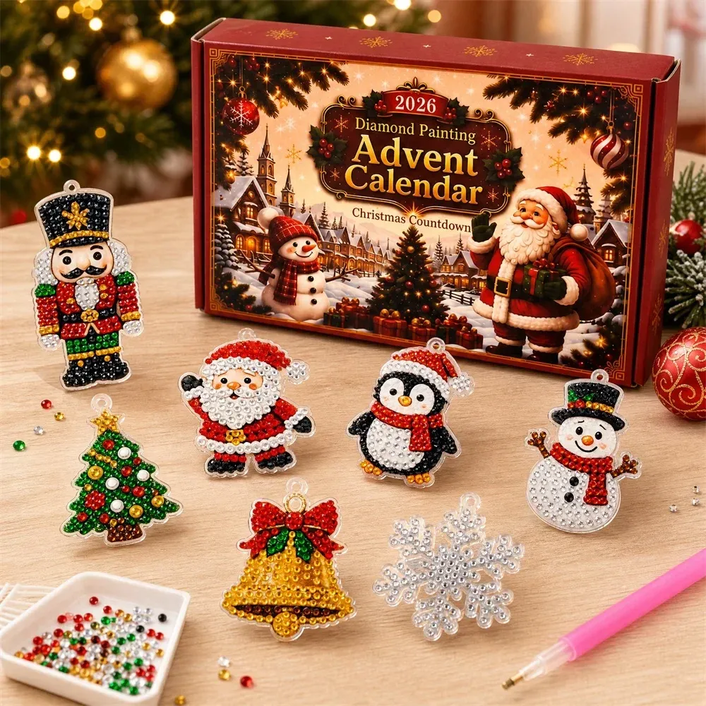 Adventskalender Diamantkunst 24 Tage Weihnachtsanhänger