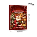 Adventskalender Diamantmalerei 24 Anhänger Schlüsselanhänger – Farbe Rot (01)