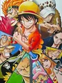Anime One Piece Luffy Diamantmalerei Mosaik Stickerei Kreuzstich Kinder – Farbe dunkles Khaki (22)
