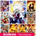 Anime One Piece Luffy Diamantmalerei Mosaik Stickerei Kreuzstich Kinder – 1