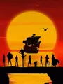 Anime One Piece Luffy Diamantmalerei Mosaik Stickerei Kreuzstich Kinder – Farbe hellgrün (11)