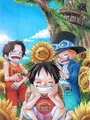 Anime One Piece Luffy Diamantmalerei Mosaik Stickerei Kreuzstich Kinder – Farbe Pflaume (19)