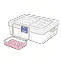 Aufbewahrungsbox Diamantmalerei 10 bis 30 Fächer Kunststoff transparent – 1