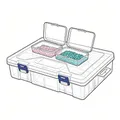 Aufbewahrungsbox Diamantmalerei 10 bis 30 Fächer Kunststoff transparent – 2