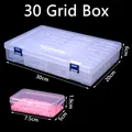Aufbewahrungsbox Diamantmalerei 10 bis 30 Fächer Kunststoff transparent – Farbe 30 Grids 752H