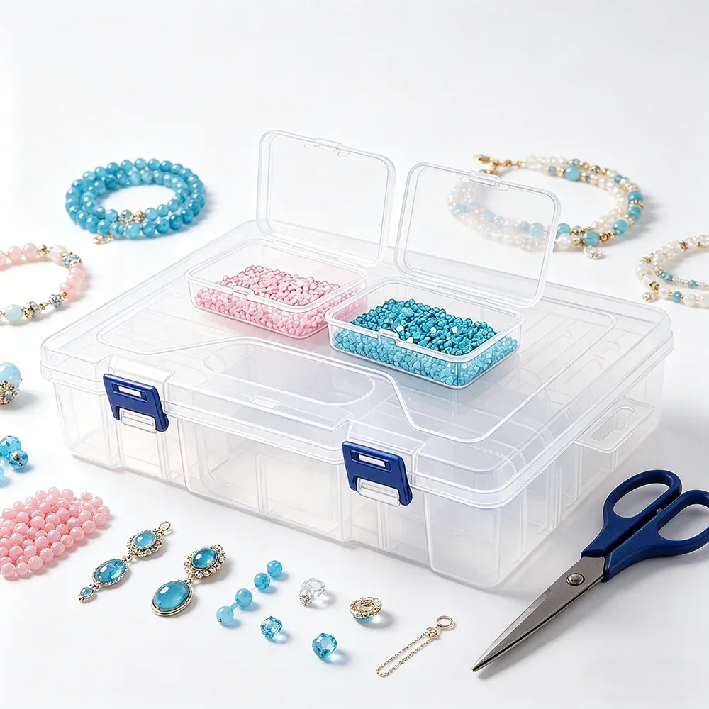 Aufbewahrungsbox Diamantmalerei 10 bis 30 Fächer Kunststoff transparent