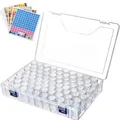 Aufbewahrungsbox Diamantmalerei 24 bis 80 Fächer für Perlen – Farbe 80 Bottle-Sticker