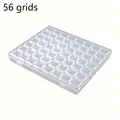Aufbewahrungsbox Diamantmalerei 28 bis 56 Fächer transparent für Perlen – Farbe Transparent-56 grids