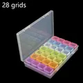 Aufbewahrungsbox Diamantmalerei 28 bis 56 Fächer transparent für Perlen – Farbe Multicolour-28 grids