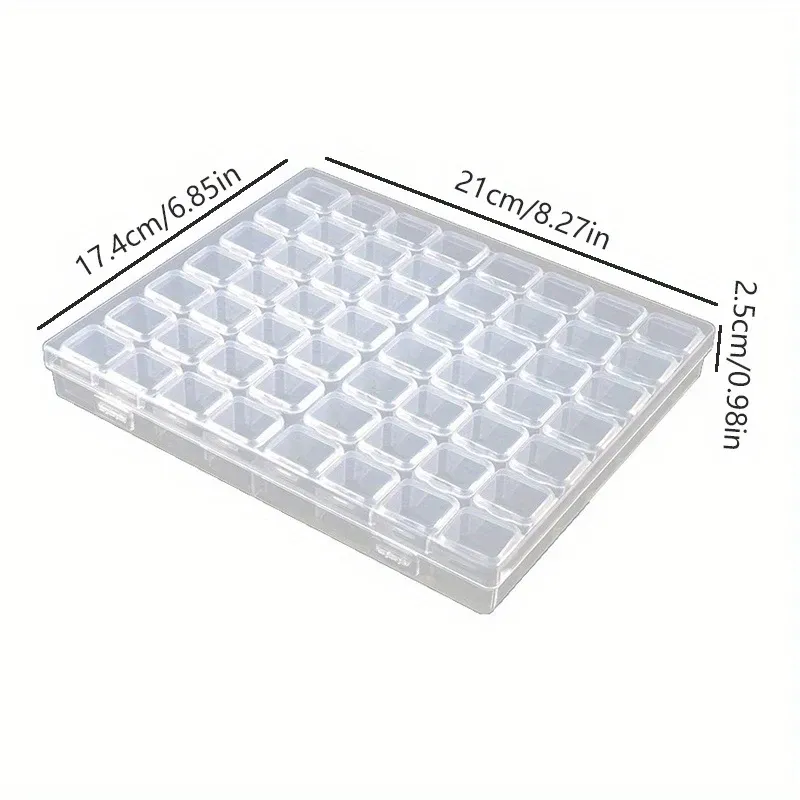 Aufbewahrungsbox Diamantmalerei 28 bis 56 Fächer transparent für Perlen