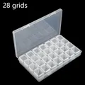 Aufbewahrungsbox Diamantmalerei 28 bis 56 Fächer transparent für Perlen – Farbe Transparent-28 grids