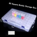 Aufbewahrungsbox Diamantmalerei 32 bis 96 Fächer für Bastelzubehör – Farbe 60 square bottle box