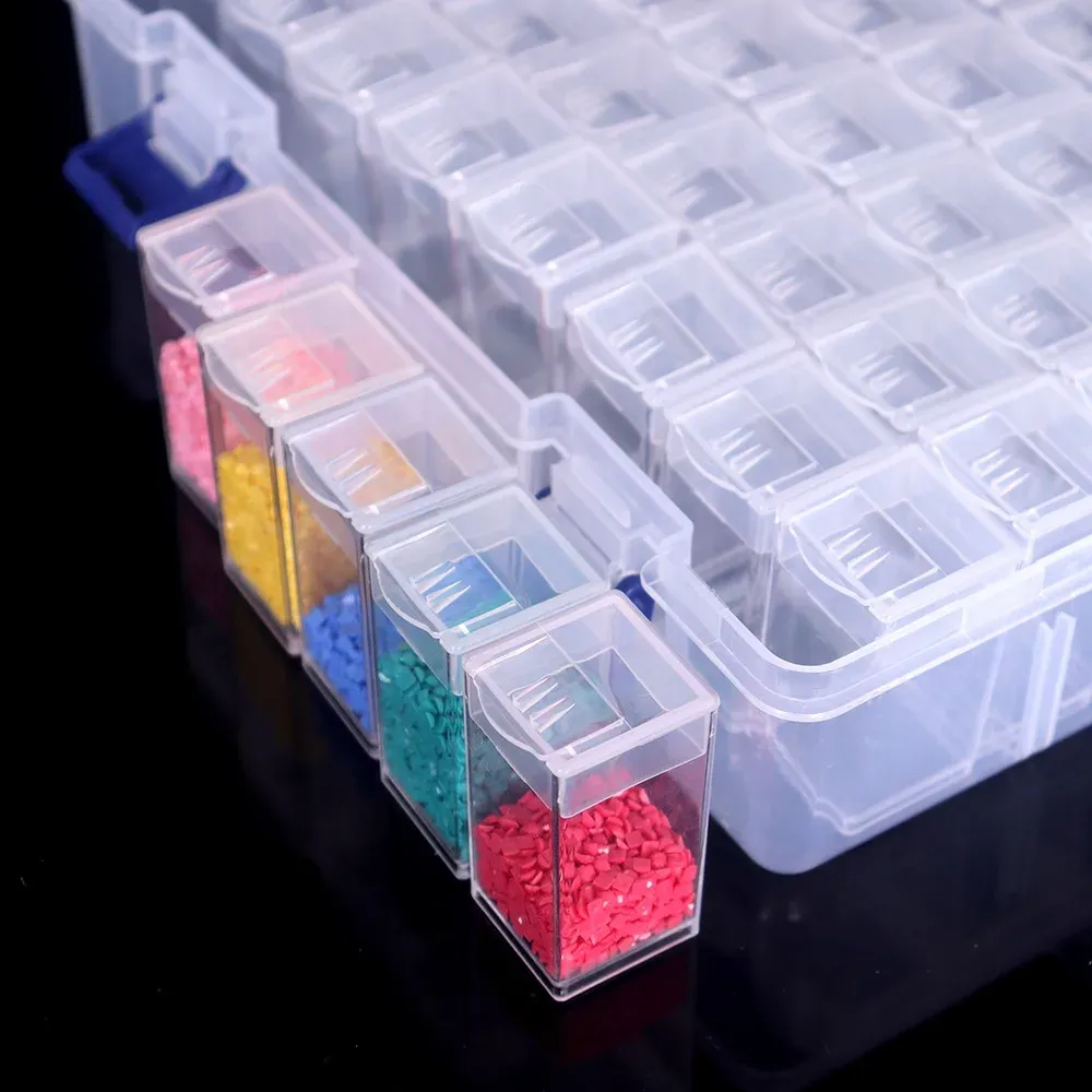 Aufbewahrungsbox Diamantmalerei 32 bis 96 Fächer für Bastelzubehör