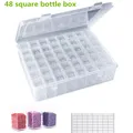 Aufbewahrungsbox Diamantmalerei 32 bis 96 Fächer für Bastelzubehör – Farbe 48 square bottle box