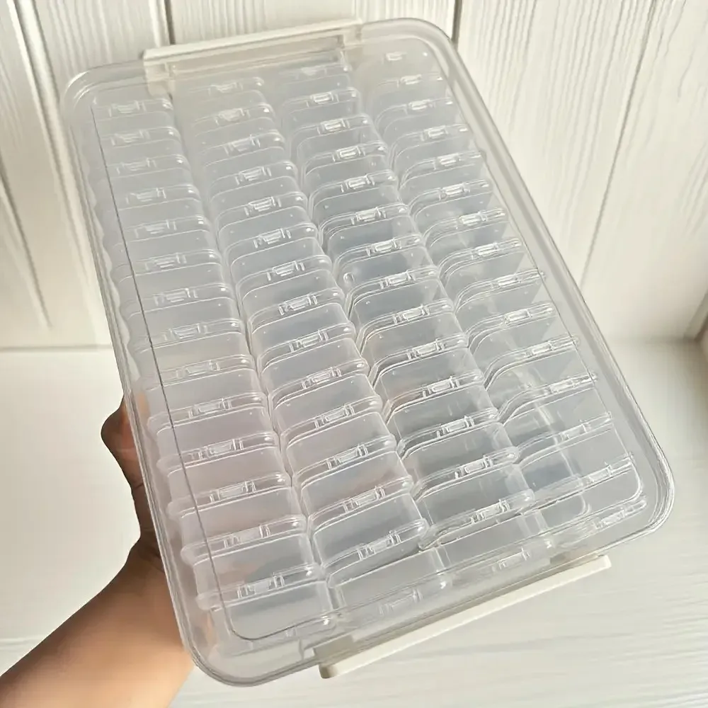 Aufbewahrungsbox Diamantmalerei 60 Fächer mit Schnappdeckeln und Tabletts