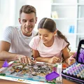 Aufbewahrungsbox Diamantmalerei 60 Flaschen mit Etiketten und Trichter – 4