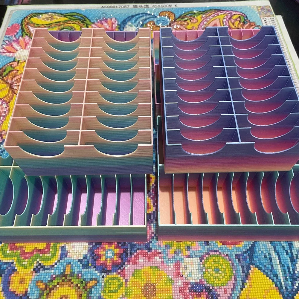 Aufbewahrungsbox Diamantmalerei Bohrer 20 Gitter Regenbogenfarben