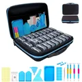 Aufbewahrungsbox Diamond Painting 27 Fächer tragbar mit Werkzeugen – Farbe Lila