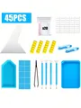 Aufbewahrungsbox für Diamond Painting 18 bis 56 Stück – Farbe Blue 45PCS
