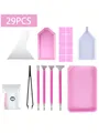 Aufbewahrungsbox für Diamond Painting 18 bis 56 Stück – Farbe Pink 29PCS