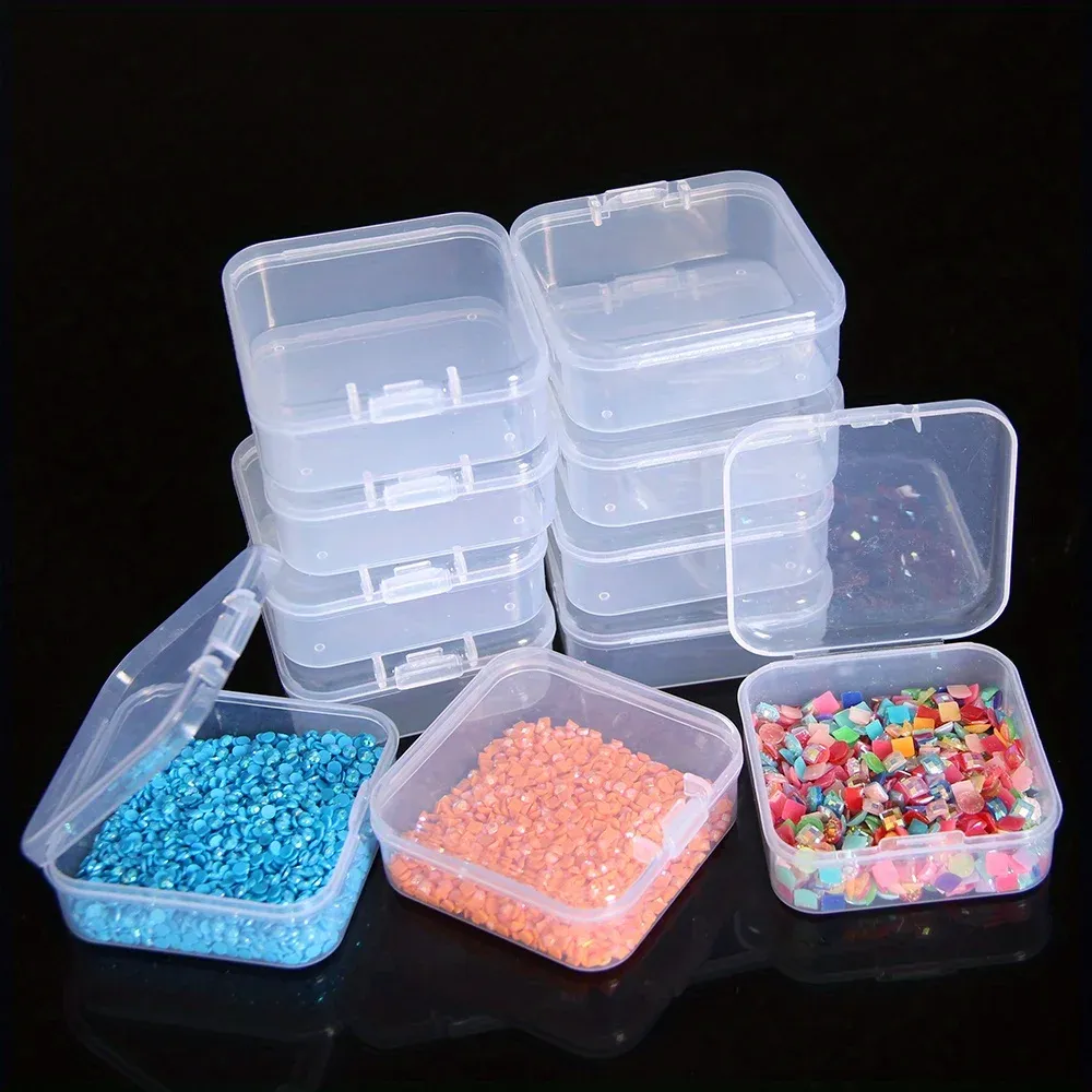 Aufbewahrungskoffer Diamantmalerei 14 bis 45 Fächer Kunststoff transparent