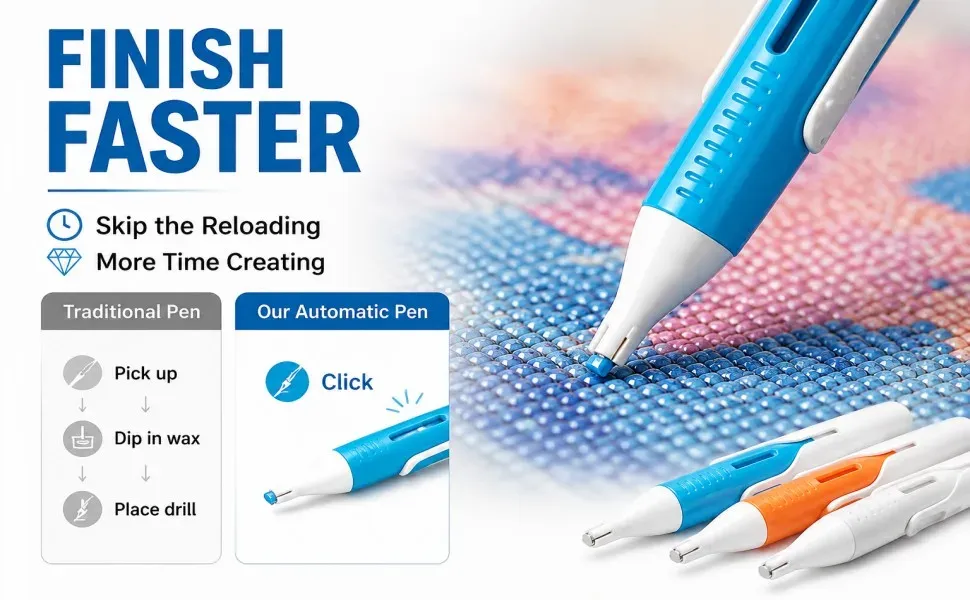 Automatischer Diamond Painting Stift 3 oder 5 Stück